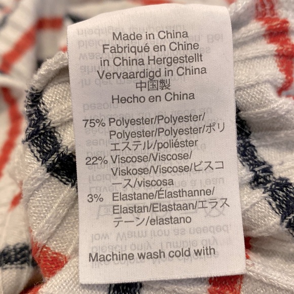 J. Crew Ribbed Mock-neck T-shirt in Stripes Size S - Picture 12 of 14